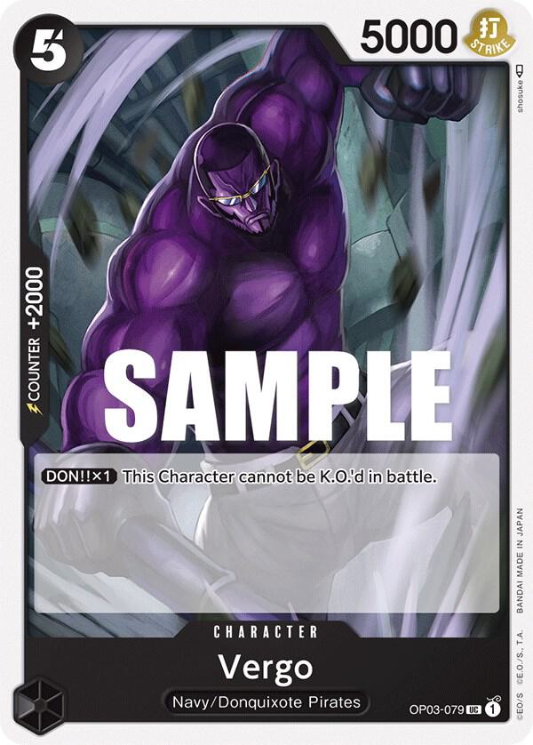 Vergo OP03-079 Uncommon Pillars of Strength One Piece Near Mint