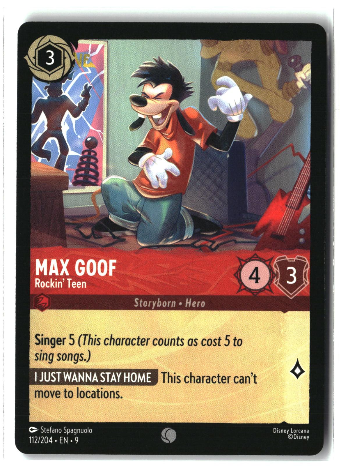 Max Goof - Rockin' Teen 112/204 Common Fabled Lorcana Lightly Played