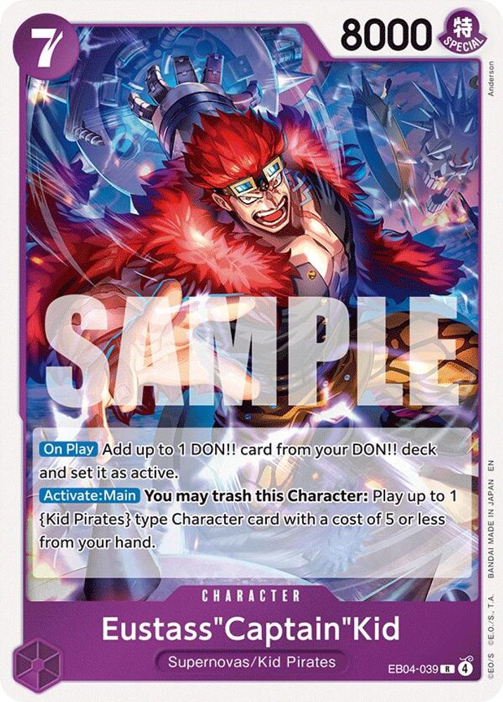 Eustass"Captain"Kid EB04-039 Rare The Azure Sea's Seven One Piece Foil Near Mint