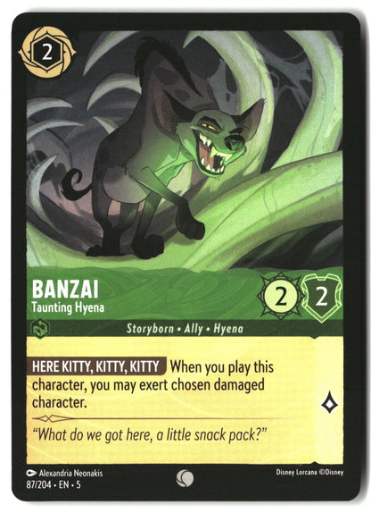 Banzai - Taunting Hyena 87/204 Common Shimmering Skies Lorcana Lightly Played