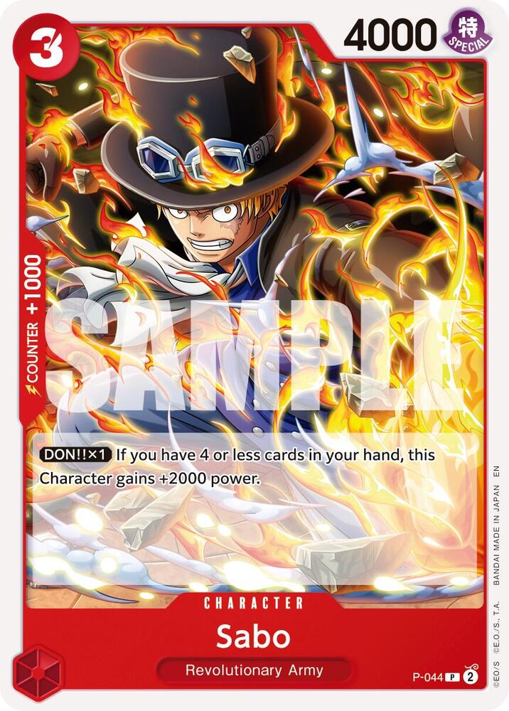 Sabo (Reprint) P-044 Promo Premium Booster -The Best- Vol. 2 One Piece Near Mint