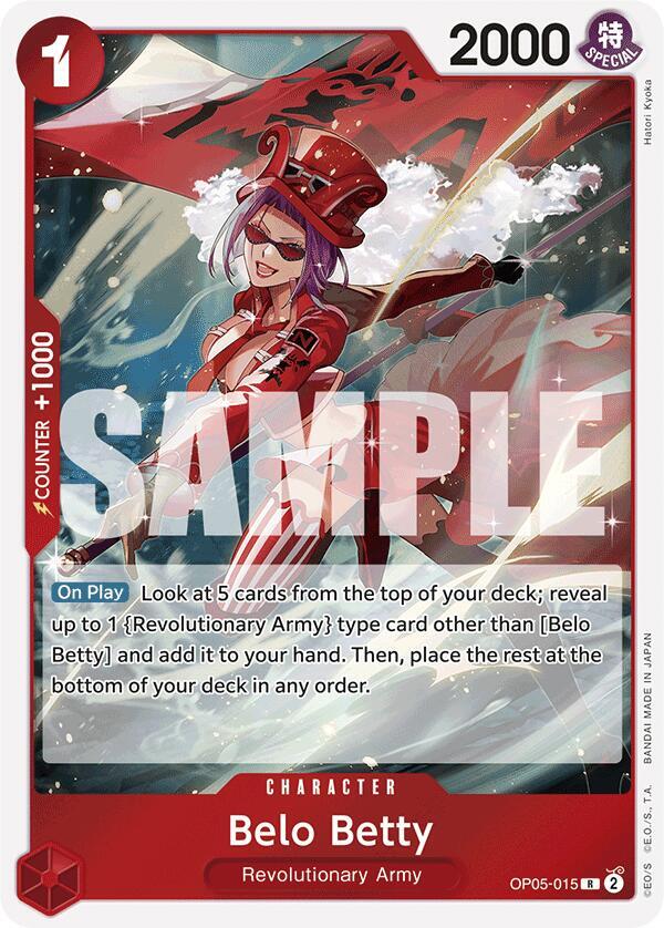 Belo Betty (Reprint) OP05-015 Rare Premium Booster -The Best- One Piece Foil NM