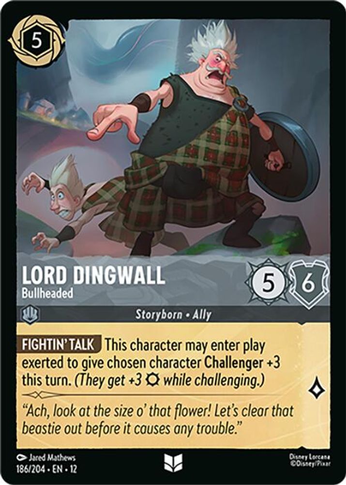 Lord Dingwall - Bullheaded 186/204 Uncommon Wilds Unknown Lorcana Near Mint