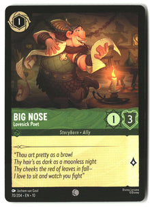 Big Nose - Lovesick Poet 70/204 Common Whispers in the Well Lorcana LP