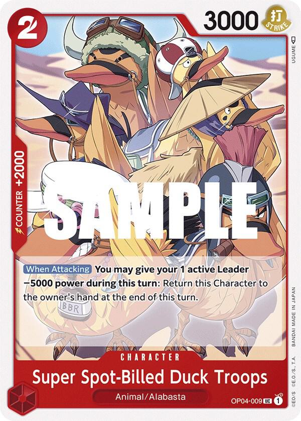 Super Spot-Billed Duck Troops OP04-009 Kingdoms of Intrigue One Piece NM