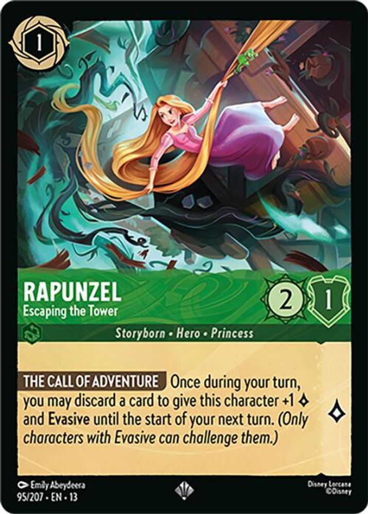 Rapunzel - Escaping the Tower 95/204 Super Rare Attack of the Vine! Lorcana NM