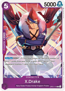 X.Drake (114) OP01-114 Rare Romance Dawn One Piece Foil Near Mint
