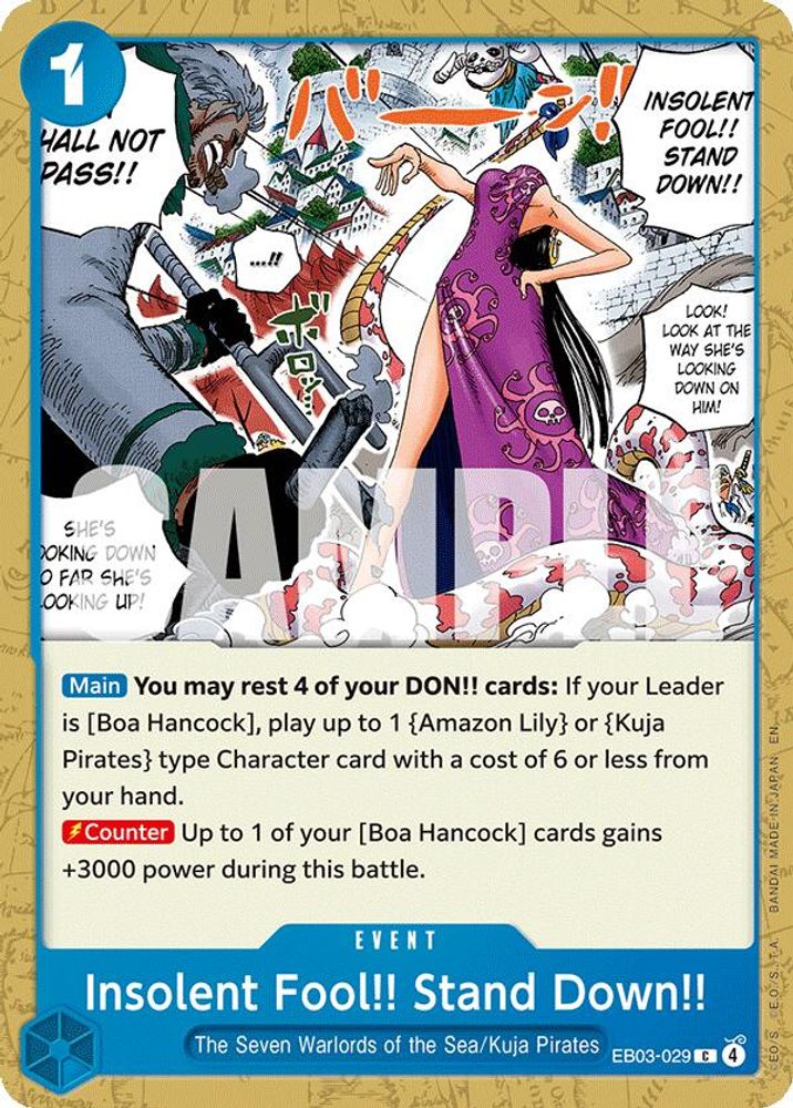Insolent Fool!! Stand Down!! EB03-029 Extra Booster: One Piece Heroines Edition One Piece NM