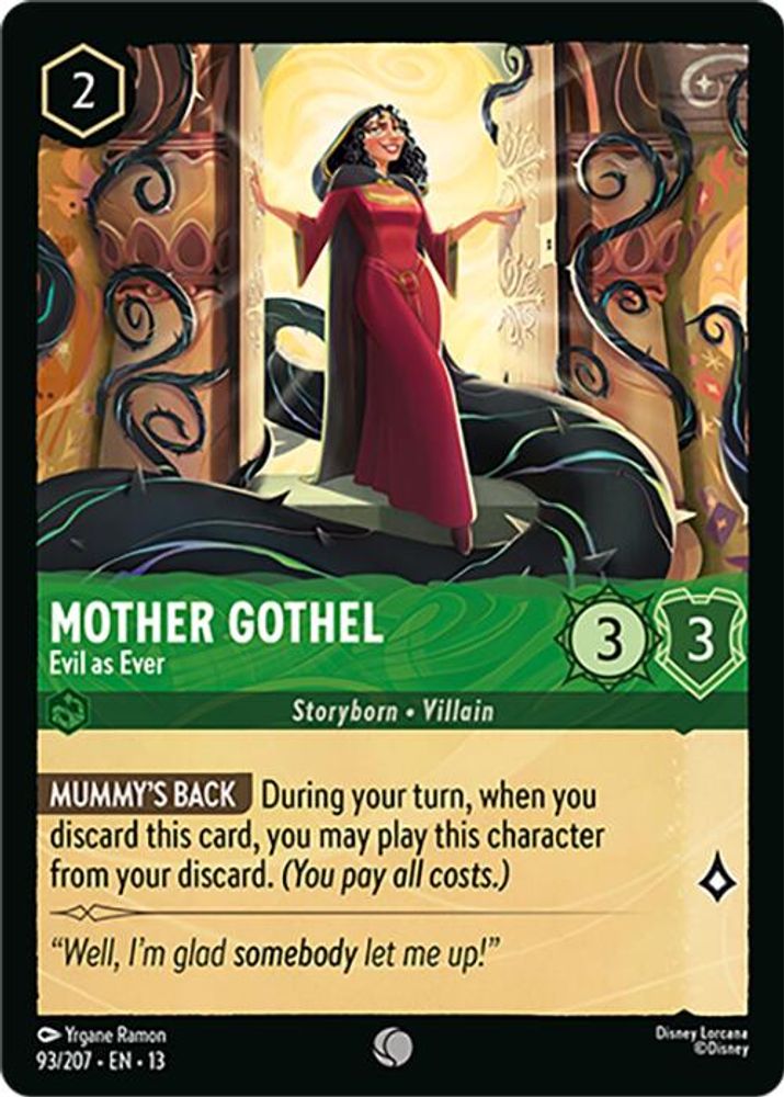 Mother Gothel - Evil as Ever 93/204 Common Attack of the Vine! Lorcana Near Mint