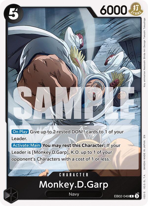 Monkey.D.Garp EB02-049 Extra Booster: Anime 25th Collection One Piece Foil NM