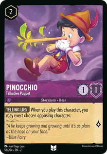 Pinocchio - Talkative Puppet 58/204 Uncommon Rise of the Floodborn Lorcana NM
