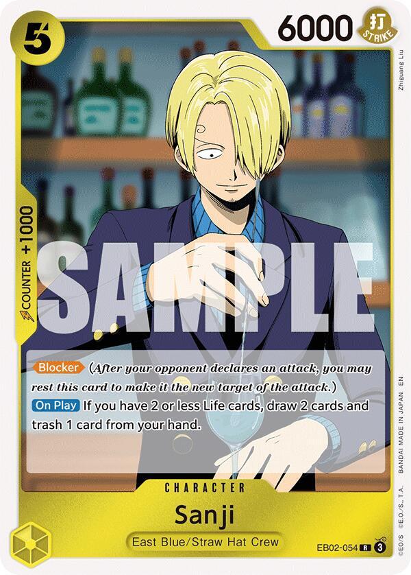 Sanji EB02-054 Rare Extra Booster: Anime 25th Collection One Piece Foil NM