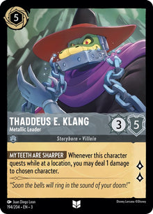 Thaddeus E. Klang - Metallic Leader 194/204 Into the Inklands Lorcana NM