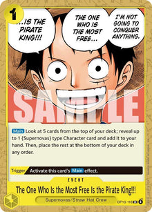 The One Who Is the Most Free Is the Pirate King!!! OP13-116 Carrying On His Will One Piece NM