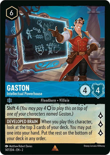 Gaston - Intellectual Powerhouse 147/204 Rare Rise of the Floodborn Lorcana NM