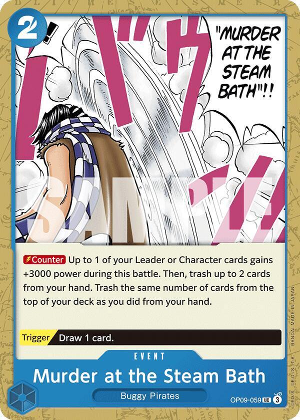 Murder at the Steam Bath OP09-059 Emperors in the New World One Piece NM