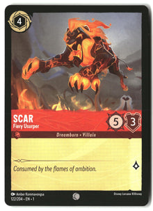 Scar - Fiery Usurper 122/204 Common The First Chapter Lorcana Lightly Played