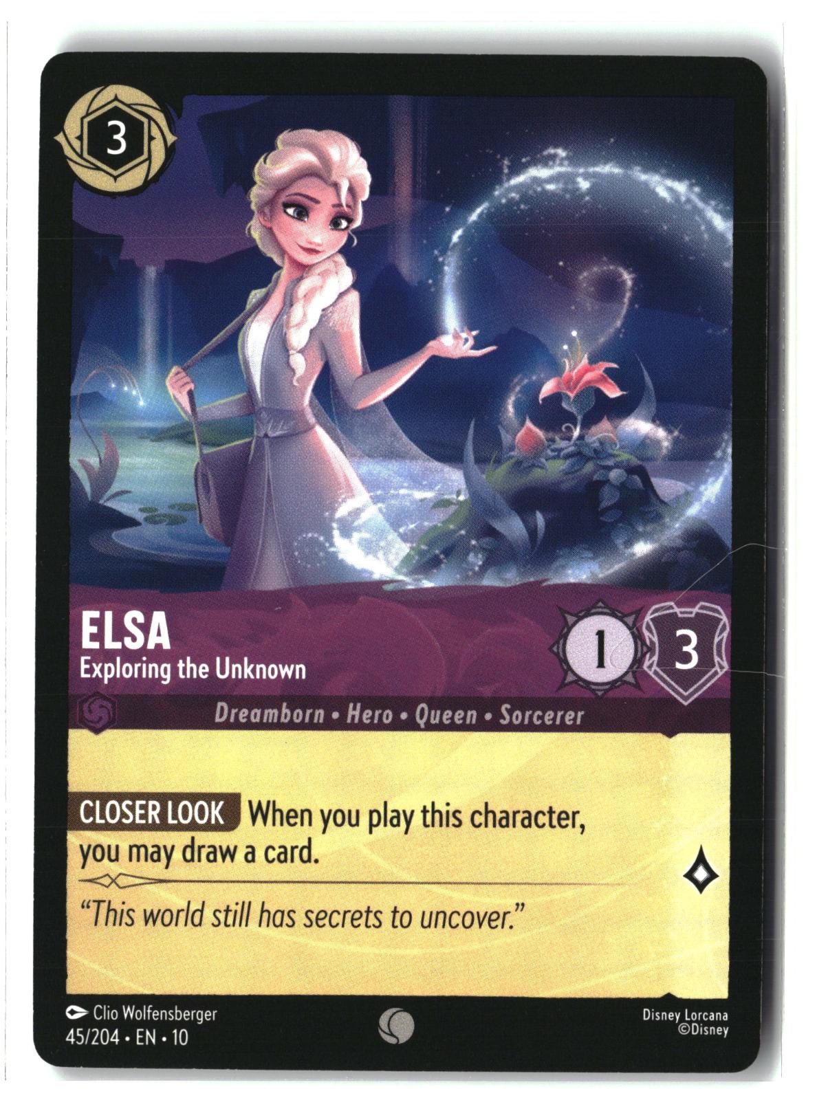 Elsa - Exploring the Unknown 45/204 Common Whispers in the Well Lorcana LP