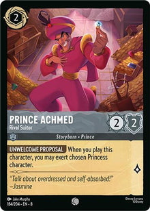 Prince Achmed - Rival Suitor 184/204 Common Reign of Jafar Lorcana Near Mint