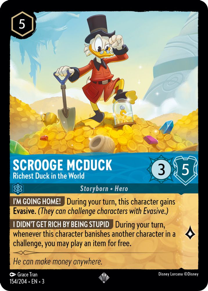 Scrooge McDuck - Richest Duck in the World 154/204 Into the Inklands Lorcana NM