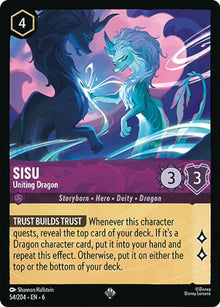 Sisu - Uniting Dragon 54/204 Super Rare Azurite Sea Lorcana Near Mint