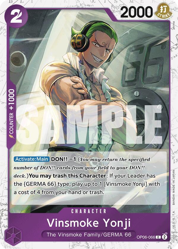 Vinsmoke Yonji (Jolly Roger Foil) OP06-066 Premium Booster -The Best- One Piece NM