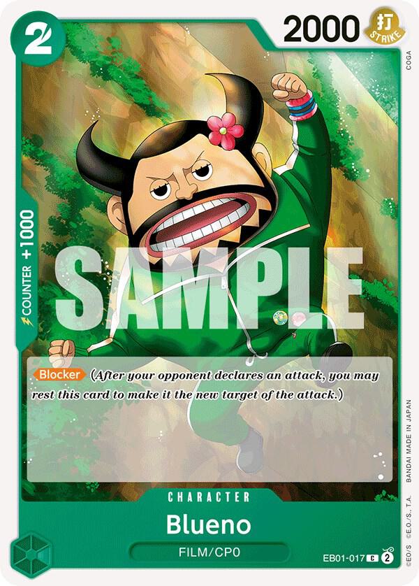 Blueno (017) EB01-017 Common Extra Booster: Memorial Collection One Piece NM