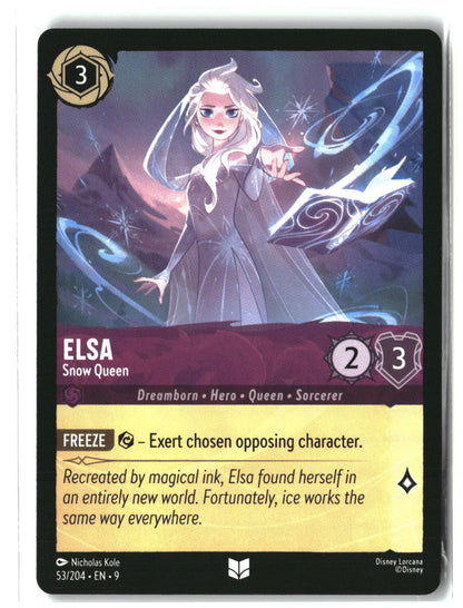 Elsa - Snow Queen 53/204 Uncommon Fabled Lorcana Lightly Played