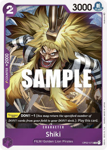 Shiki OP02-075 Rare Paramount War One Piece Foil Near Mint