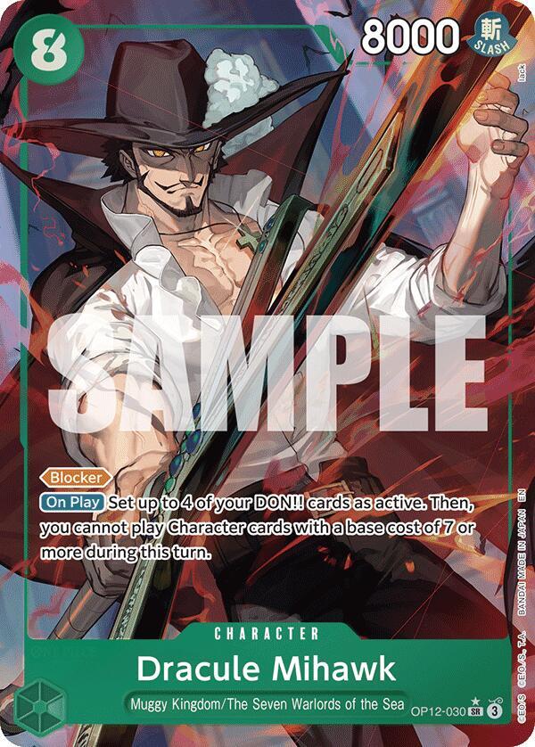 Dracule Mihawk (Alternate Art) OP12-030 Legacy of the Master One Piece Foil NM