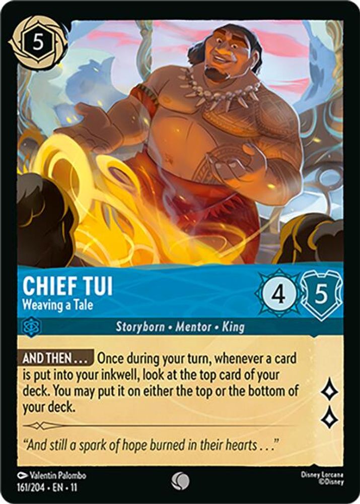 Chief Tui - Weaving a Tale 161/204 Common Winterspell Lorcana Near Mint