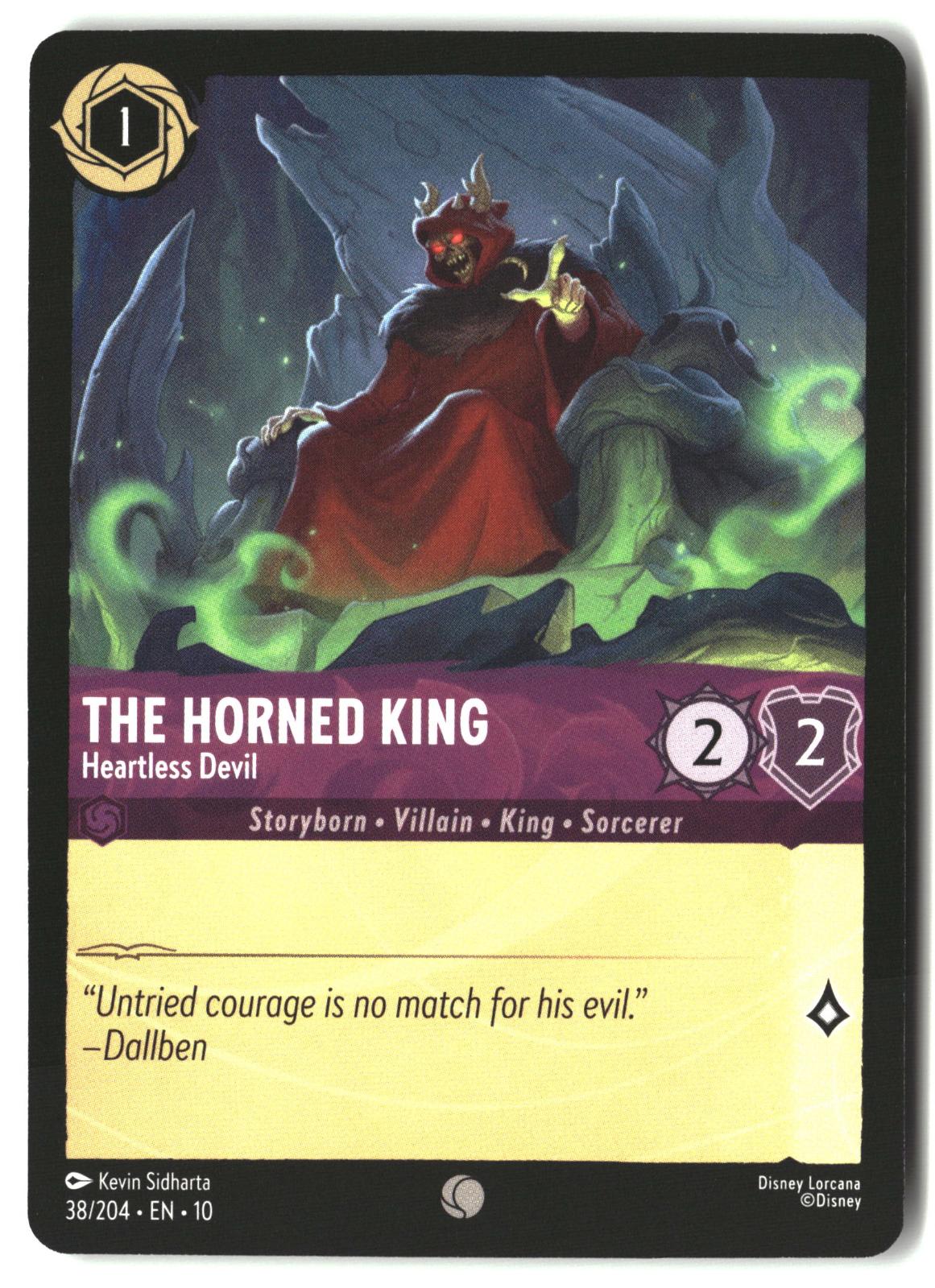 The Horned King - Heartless Devil 38/204 Common Whispers in the Well Lorcana LP