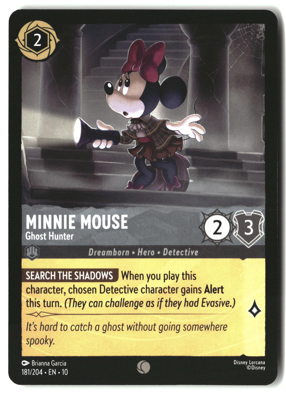 Minnie Mouse - Ghost Hunter 181/204 Common Whispers in the Well Lorcana LP