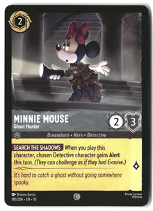 Minnie Mouse - Ghost Hunter 181/204 Common Whispers in the Well Lorcana LP