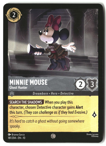 Minnie Mouse - Ghost Hunter 181/204 Common Whispers in the Well Lorcana LP