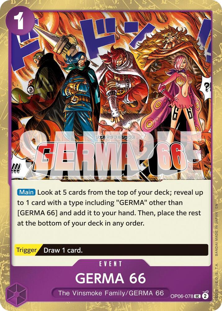 GERMA 66 (Pirate Foil) OP06-078 Premium Booster -The Best- Vol. 2 One Piece NM