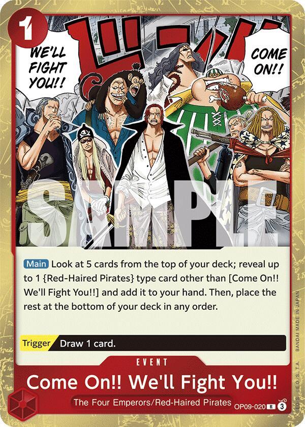 Come On!! We'll Fight You!! OP09-020 Emperors in the New World One Piece Foil NM