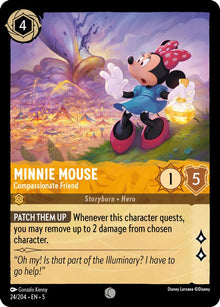 Minnie Mouse - Compassionate Friend 24/204 Common Shimmering Skies Lorcana NM