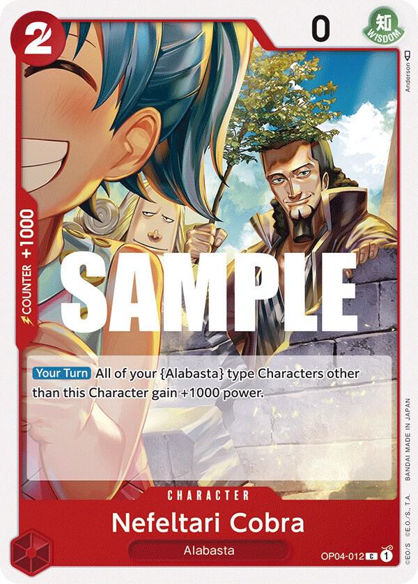 Nefeltari Cobra OP04-012 Common Kingdoms of Intrigue One Piece Near Mint