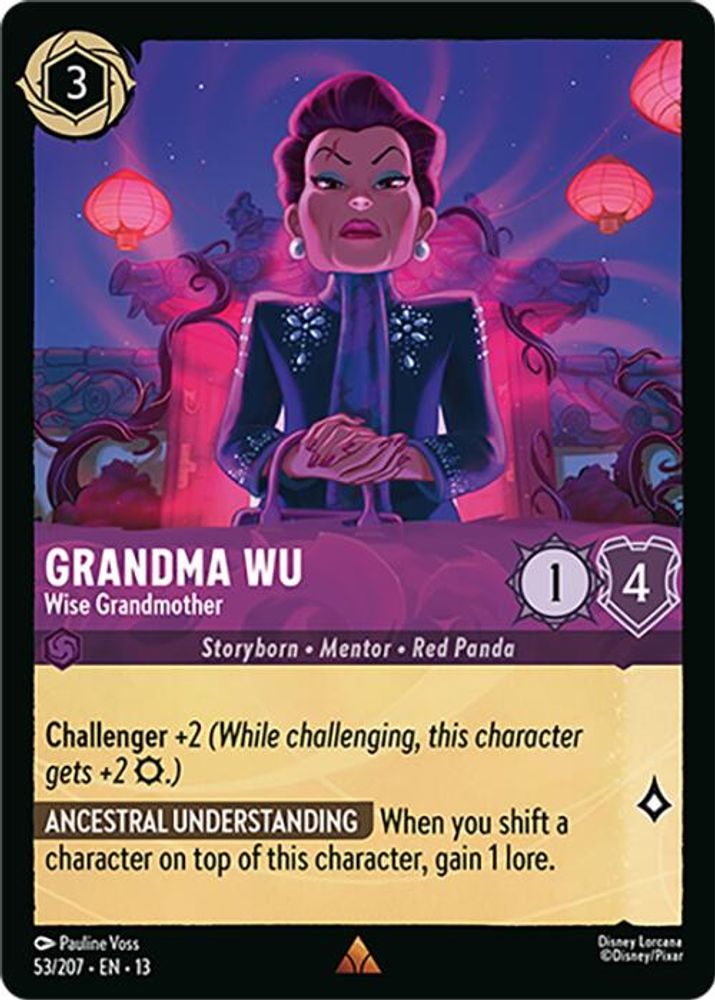 Grandma Wu - Wise Grandmother 53/204 Rare Attack of the Vine! Lorcana Near Mint