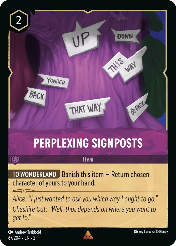 Perplexing Signposts 67/204 Rare Rise of the Floodborn Lorcana Near Mint