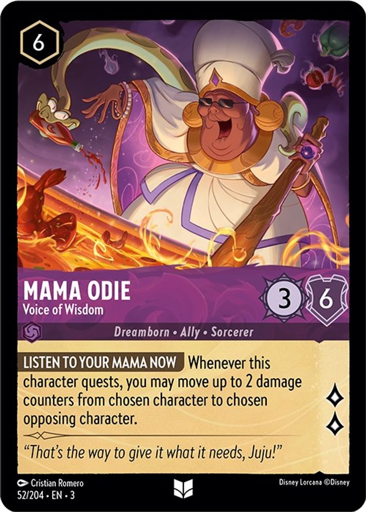 Mama Odie - Voice of Wisdom 52/204 Uncommon Into the Inklands Lorcana Near Mint