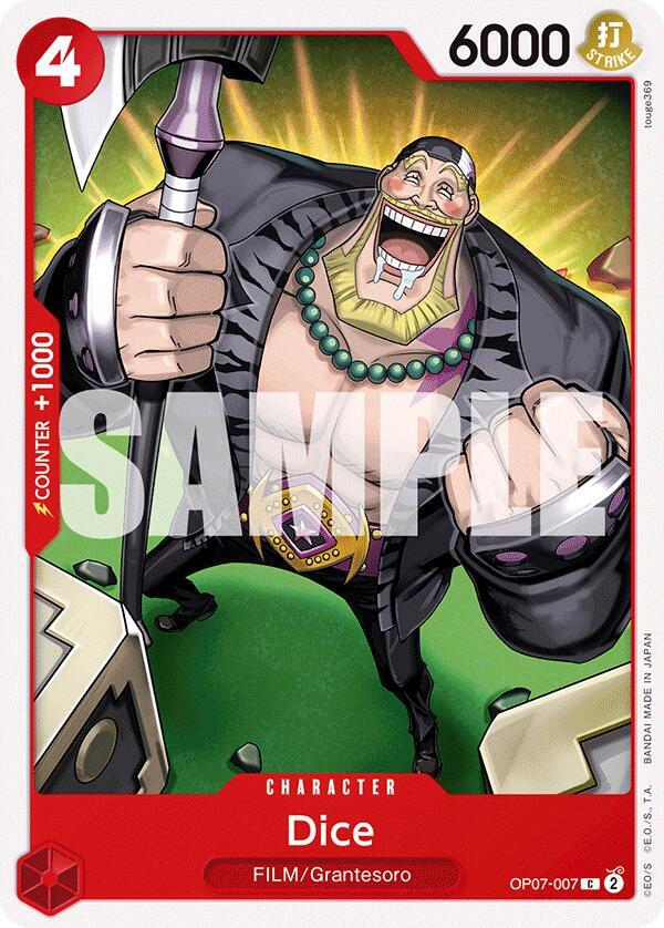 Dice OP07-007 Common 500 Years in the Future One Piece Near Mint