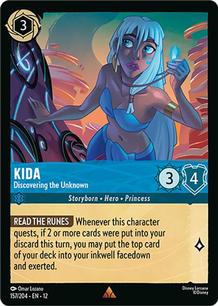 Kida - Discovering the Unknown 157/204 Rare Wilds Unknown Lorcana Near Mint