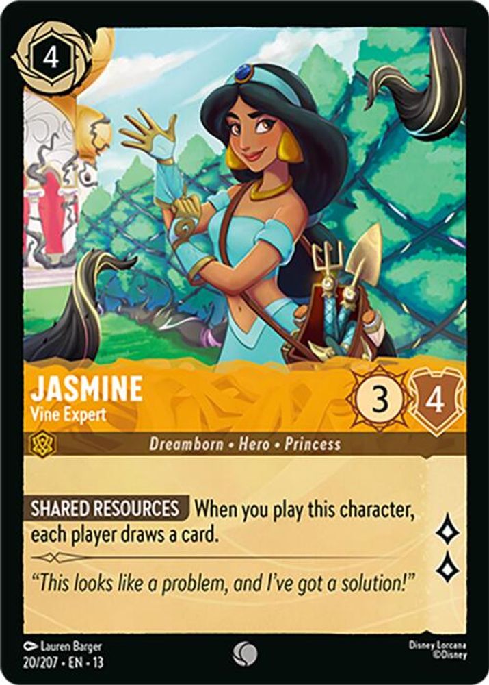 Jasmine - Vine Expert 20/204 Common Attack of the Vine! Lorcana Near Mint