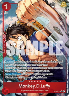 Monkey.D.Luffy OP14-013 Super Rare The Azure Sea's Seven One Piece Foil NM