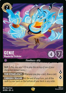 Genie - Wonderful Trickster 61/204 Legendary Azurite Sea Lorcana Near Mint