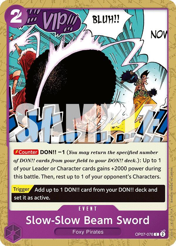 Slow-Slow Beam Sword OP07-076 Common 500 Years in the Future One Piece Near Mint