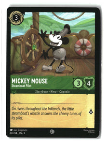 Mickey Mouse - Steamboat Pilot 80/204 Common Fabled Lorcana Lightly Played