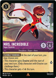 Mrs. Incredible - Super Stretchy 49/204 Rare Wilds Unknown Lorcana Near Mint